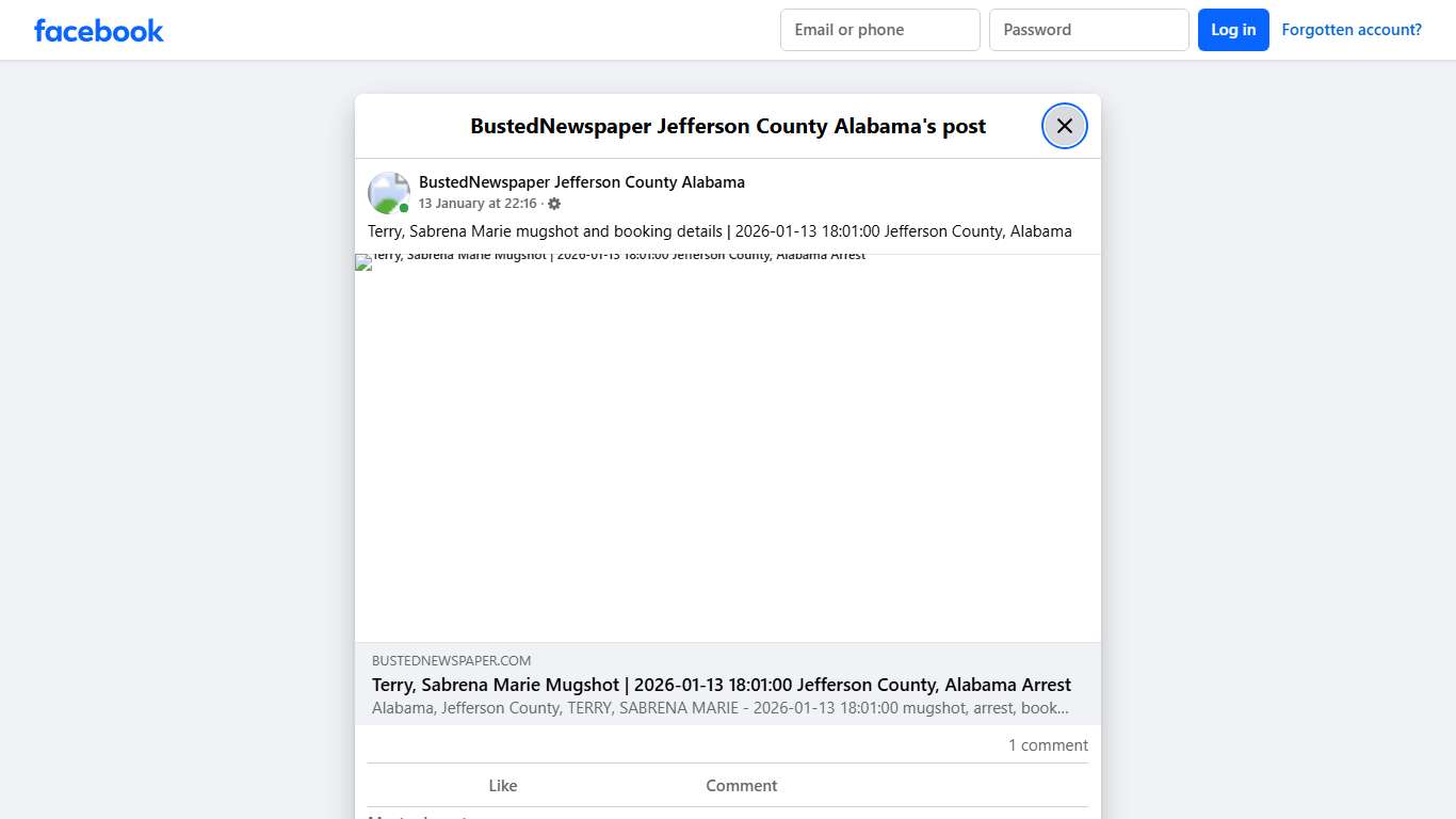 Terry, Sabrena... - BustedNewspaper Jefferson County Alabama Facebook