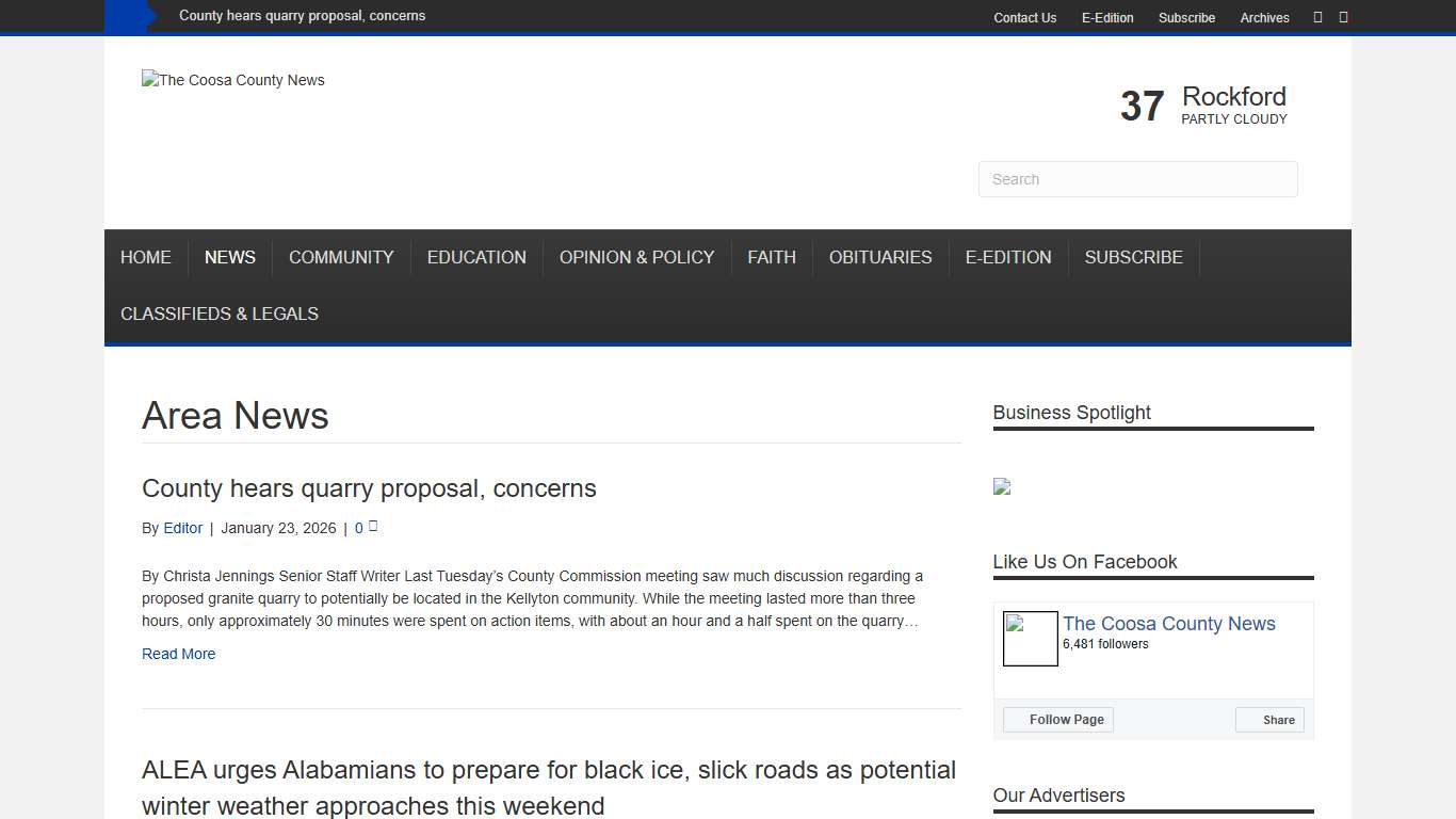 News – The Coosa County News